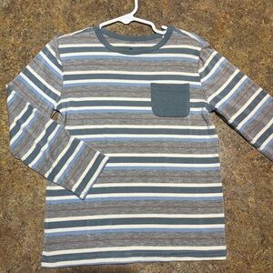 4T Little Sleepies Vintage Teal Stripes Shirt